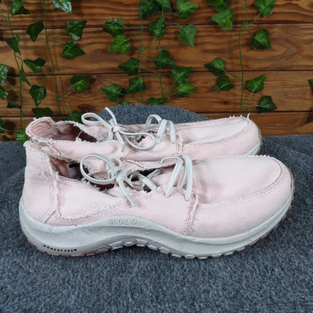 Holo Footwear Athena Womens Sneaker Size 9 Casual Walking‎ Pink Canvas Low Top